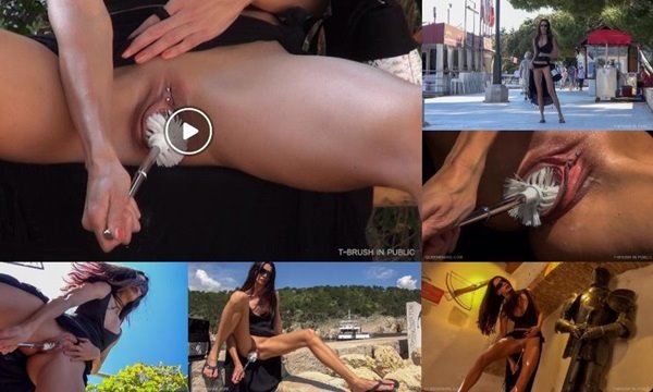 Дерзская шлюха дерет свою вагину в публичных местах. | Видео из нашей коллекции